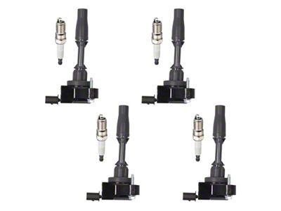 Ignition Coils with Spark Plugs; Black (15-18 2.5L Canyon)