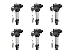 Ignition Coils with Spark Plugs; Black (15-16 3.6L Colorado)