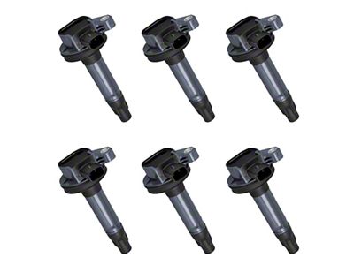 Ignition Coils; Black; Set of Six (11-17 3.5L V6, 3.7L F-150)