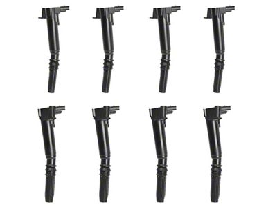 Ignition Coils; Black; Set of Eight (11-17 6.2L F-350 Super Duty)