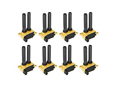 Ignition Coils; Yellow; Set of Eight (06-10 5.7L RAM 2500)