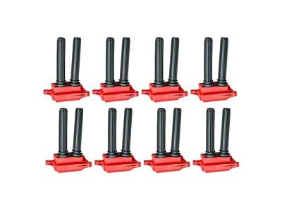 Ignition Coils; Red; Set of Eight (06-09 5.7L RAM 3500)