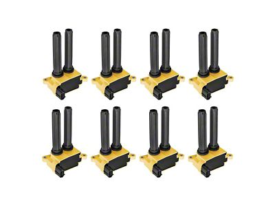 Ignition Coils; Yellow; Set of Eight (06-09 5.7L RAM 3500)