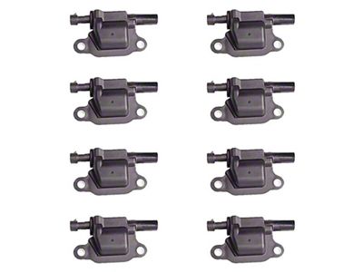 Ignition Coils; Black; Set of Eight (07-16 6.0L Sierra 3500 HD)