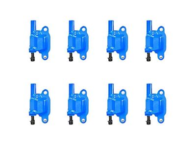 Ignition Coils; Blue; Set of Eight (07-16 6.0L Sierra 3500 HD)
