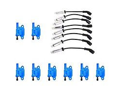 Ignition Coils with Spark Plugs and Wires; Black (07-18 V8 Silverado 1500)