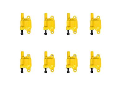 Ignition Coils; Yellow; Set of Eight (07-13 V8 Silverado 1500)