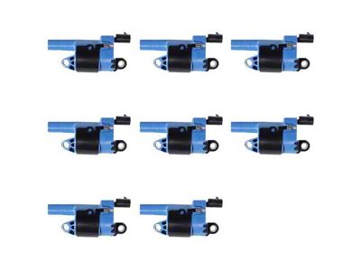 Ignition Coils; Blue; Set of Eight (07-16 6.0L Silverado 3500 HD)