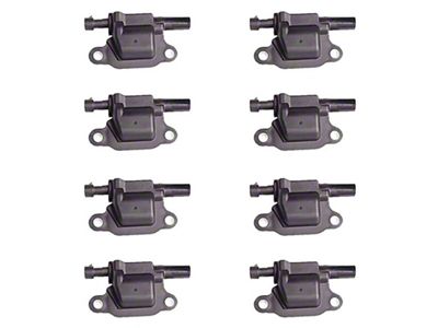Ignition Coils; Black; Set of Eight (07-14 Yukon)