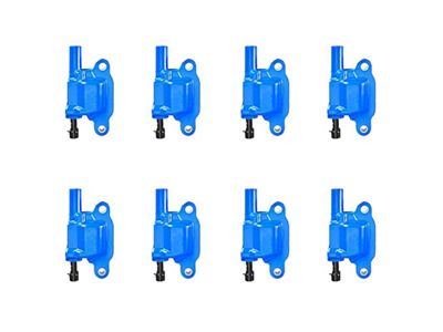 Ignition Coils; Blue; Set of Eight (07-14 Yukon)