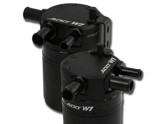 ADD W1 Baffled Oil Catch Can Kit V3; Black Ring (17-24 F-250 Super Duty, Excluding Diesel)