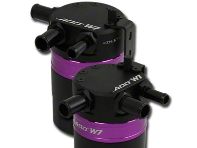 ADD W1 Baffled Oil Catch Can Kit V3; Purple Ring (17-24 F-250 Super Duty, Excluding Diesel)