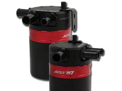 ADD W1 Baffled Oil Catch Can Kit V3; Red Ring (17-24 F-250 Super Duty, Excluding Diesel)