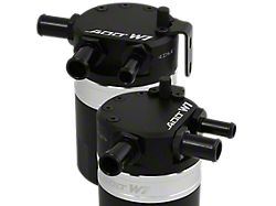 ADD W1 Baffled Oil Catch Can Kit V3; Silver Ring (17-25 F-250 Super Duty, Excluding Diesel)