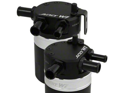 ADD W1 Baffled Oil Catch Can Kit V3; Silver Ring (17-25 F-250 Super Duty, Excluding Diesel)
