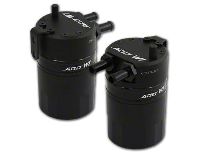 ADD W1 Baffled Oil Catch Can Kit V3; Black Ring (07-13 4.3L, 5.3L, 6.2L Sierra 1500)