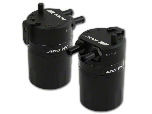 ADD W1 Baffled Oil Catch Can Kit V3.3; Black Ring (14-18 Sierra 1500)