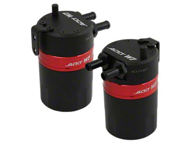 ADD W1 Baffled Oil Catch Can Kit V3.3; Red Ring (19-25 4.3L, 5.3L, 6.2L Silverado 1500)