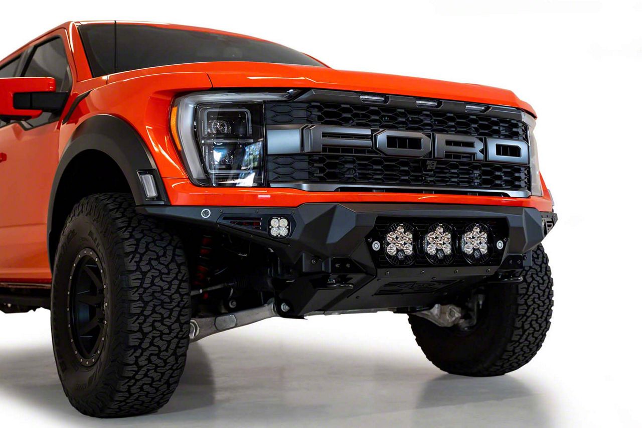 Addictive Desert Designs Bomber Front Bumper for Baja Designs LP6 Round Lights (21-23 F-150 Raptor)
