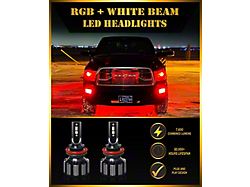 Adrenaline Offroad RGB+W LED Headlights Bulbs; High Beam; 9005 (07-19 Silverado 2500 HD)