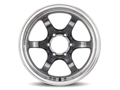 Advan RG-D2 Truck Machining and Racing Gunmetallic 6-Lug Wheel; 17x8; 20mm Offset (19-26 Silverado 1500)