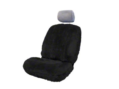 Aegis Cover Sheepskin Semi-Custom Low Back Bucket Seat Cover; Black (00-10 RAM 2500 w/ Front Bucket Seats)