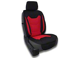 Aegis Cover Airmesh Easy Fit Wrap Low Back Bucket Seat Cover; Black/Red (00-10 RAM 3500 w/ Front Bucket Seats)