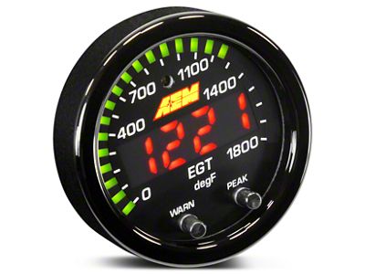 AEM Electronics X-Series Exhaust Temperature Gauge; Electrical (Universal; Some Adaptation May Be Required)