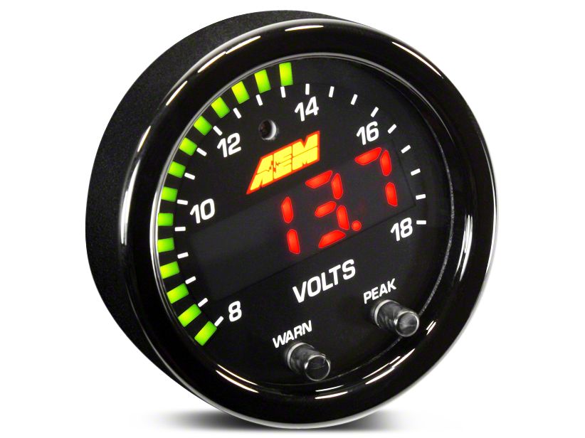 AEM Electronics X-Series Voltmeter Gauge; Electrical (Universal; Some Adaptation May Be Required)