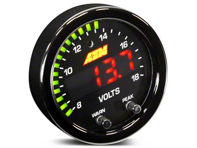 AEM Electronics X-Series Voltmeter Gauge; Electrical (Universal; Some Adaptation May Be Required)