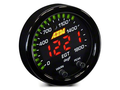 AEM Electronics X-Series Exhaust Temperature Gauge; Electrical (Universal; Some Adaptation May Be Required)