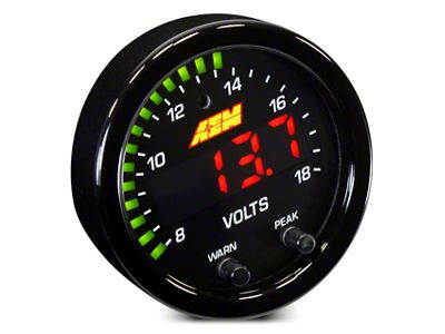 AEM Electronics X-Series Voltmeter Gauge; Electrical (Universal; Some Adaptation May Be Required)