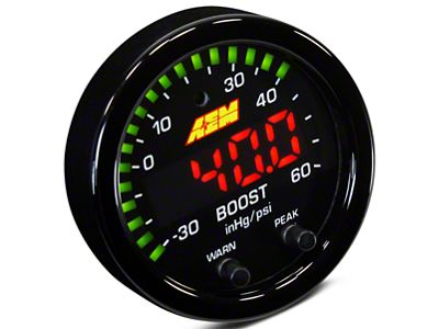 AEM Electronics X-Series Boost Pressure Gauge; Electrical (Universal; Some Adaptation May Be Required)