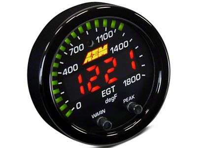 AEM Electronics X-Series Exhaust Temperature Gauge; Electrical (Universal; Some Adaptation May Be Required)