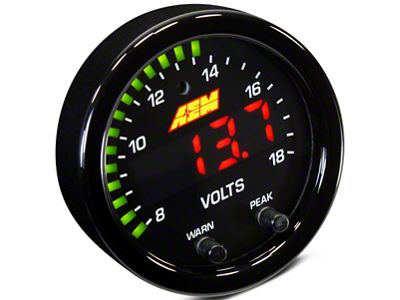 AEM Electronics X-Series Voltmeter Gauge; Electrical (Universal; Some Adaptation May Be Required)