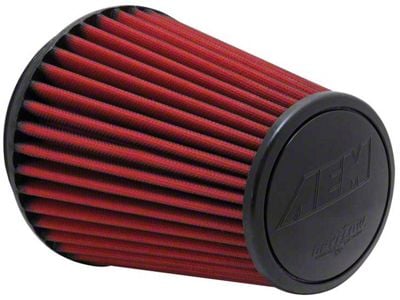 AEM Induction DryFlow Air Filter; 6-Inch Inlet / 8.125-Inch Length (Universal; Some Adaptation May Be Required)