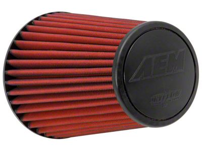 AEM Induction DryFlow Air Filter; 6-Inch Inlet / 9.125-Inch Length (Universal; Some Adaptation May Be Required)