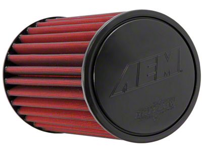 AEM Induction DryFlow Air Filter; 3.25-Inch Inlet / 8.875-Inch Length (Universal; Some Adaptation May Be Required)