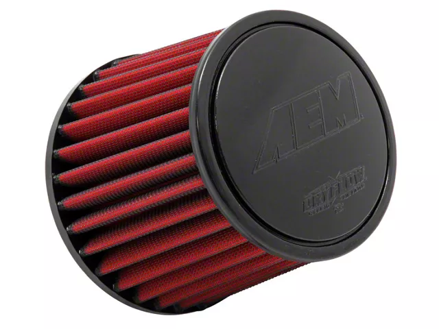 AEM Induction DryFlow Air Filter; 3-Inch Inlet / 5.125-Inch Length (Universal; Some Adaptation May Be Required)