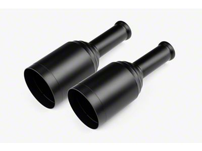 Aero Exhaust Direct-Fit Exhaust Tips Ceramic; Black (09-18 5.7L RAM 1500 w/ Factory Dual Exhaust)