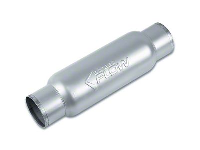 Street Series Street Flow 5 Chamber Aluminized Center/Center Muffler; 3-Inch Inlet/3-Inch Outlet (Universal; Some Adaptation May Be Required)