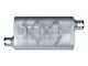 Street Series Street Flow 3 Chamber Aluminized Offset/Offset Muffler; 2.50-Inch Inlet/2.50-Inch Outlet (Universal; Some Adaptation May Be Required)