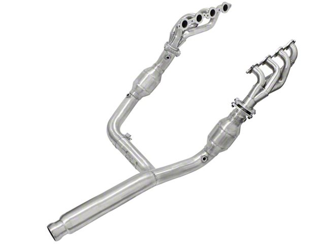 AFE 1-5/8-Inch Twisted Steel Long Tube Headers with Y-Pipe; Street Series (09-13 4.8L, 5.3L Silverado 1500)
