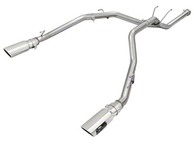 AFE Large Bore-HD 2.50-Inch DPF-Back Dual Exhaust System with Polished Tips; Rear Exit (14-18 3.0L EcoDiesel RAM 1500)