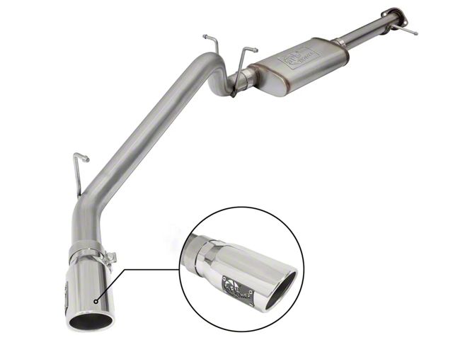 AFE MACH Force-XP 3-Inch Single Exhaust System with Polished Tip; Side Exit (15-22 2.5L Canyon)
