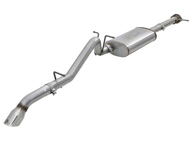 AFE MACH Force-XP Hi-Tuck 3-Inch Single Exhaust System with Polished Tip; Rear Exit (15-22 2.5L Canyon)