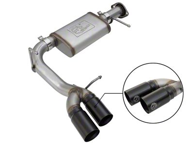 AFE Rebel Series 3-Inch Exhaust System with Black Tips; Middle Side Exit (15-22 2.5L Canyon)