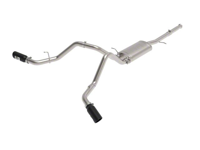 AFE Apollo GT Series 3-Inch Dual Exhaust System with Black Tips; Side Exit (09-18 4.3L Sierra 1500)