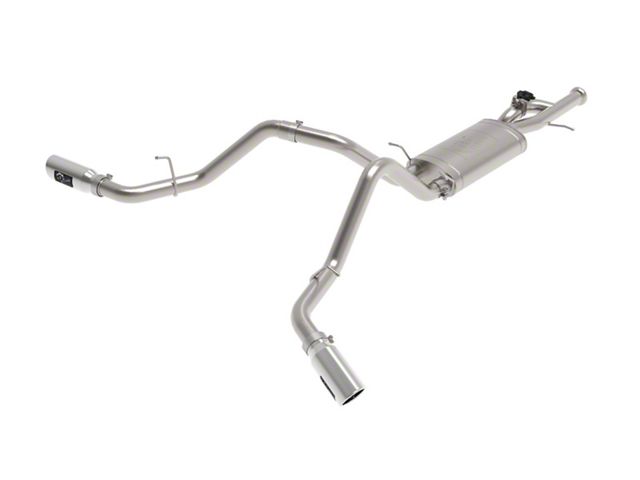 AFE Gemini XV 3-Inch Dual Exhaust System with Polished Tips; Side Exit (09-18 4.3L Sierra 1500)
