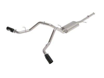 AFE Apollo GT Series 3-Inch Dual Exhaust System with Black Tips; Side Exit (09-18 4.3L Silverado 1500)